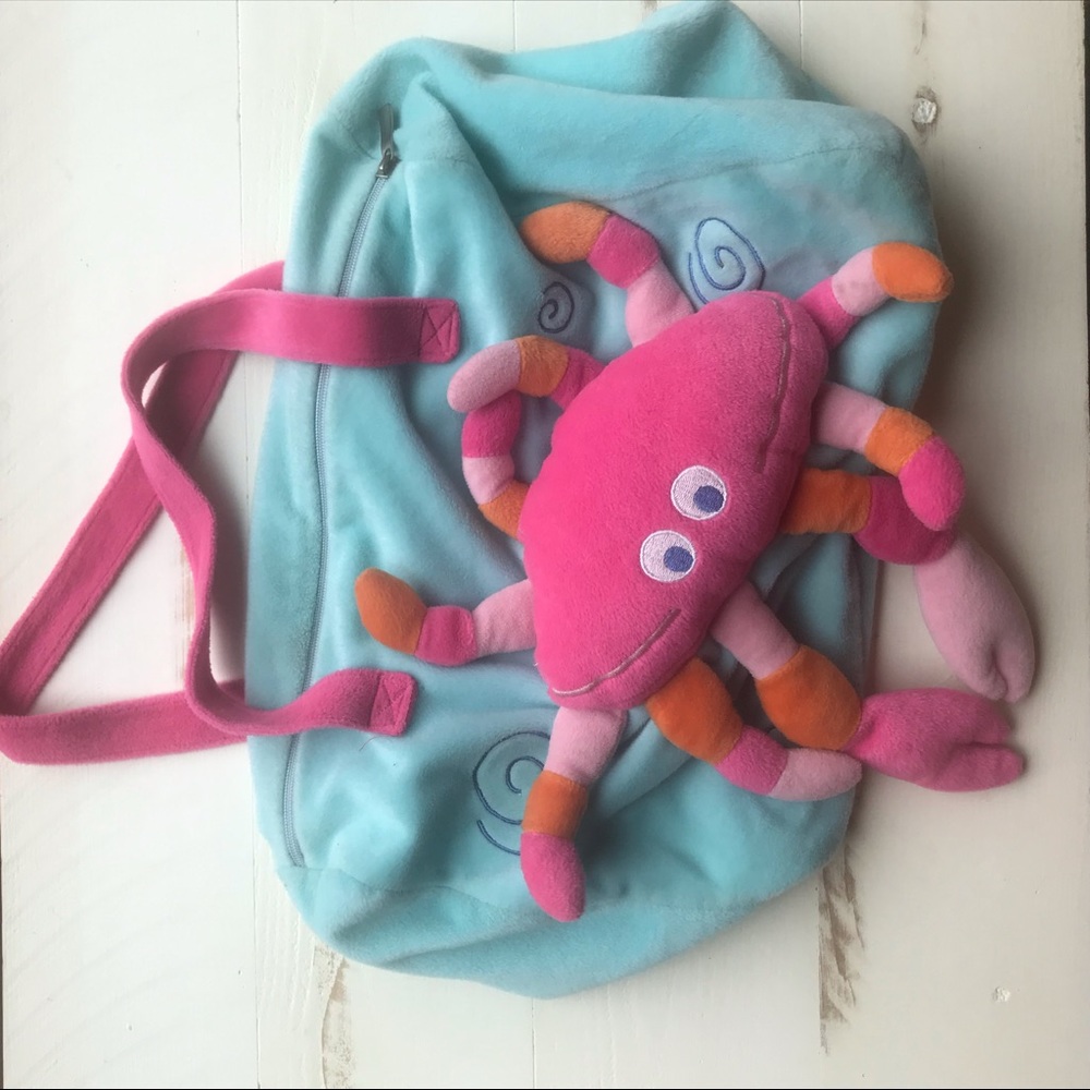 Cute crab zippered bag